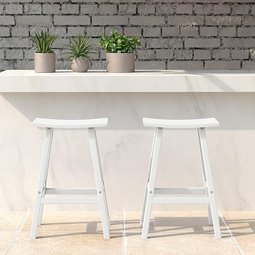 Vista 11 de WestinTrends Malibu - Juego de 2 taburetes para sillín para exteriores/patio, 24 alturas, color negro