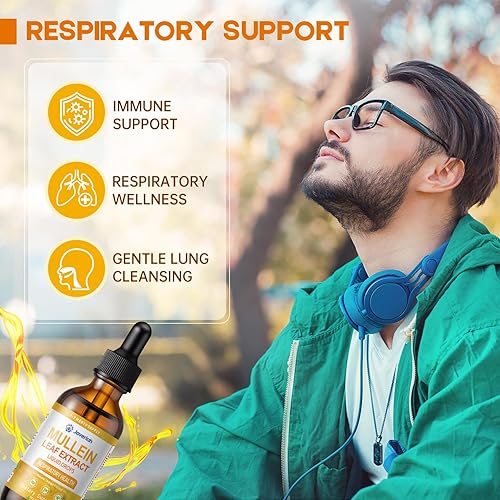 Miniatura 3 de Gotas de gordolobo para limpieza de pulmones Cordyceps, raíz de malvavisco y extracto de raíz de regaliz, suplemento herbario respiratorio con