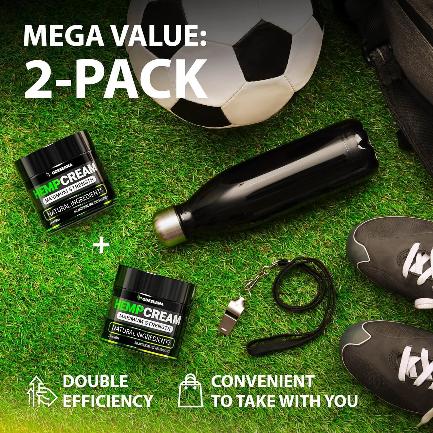 (2 Pack) Natural Hemp Cream - Maximum Strength Skin Care Gel - Cream with Hemp Oil, Arnica, MSM, Glucosamine, MSM, Aloe, Turmeric, Boswellia - Fast Absorption, Non-Greasy - 4 oz Total - Image 5