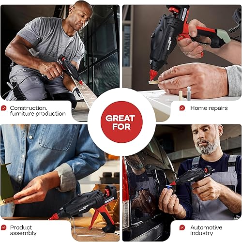 Vista 19 de IDL Packaging GG-220 Pistola de pegamento caliente industrial de 200 W de tamaño completo para barras de pegamento de 1/2 pulgada, calentamiento