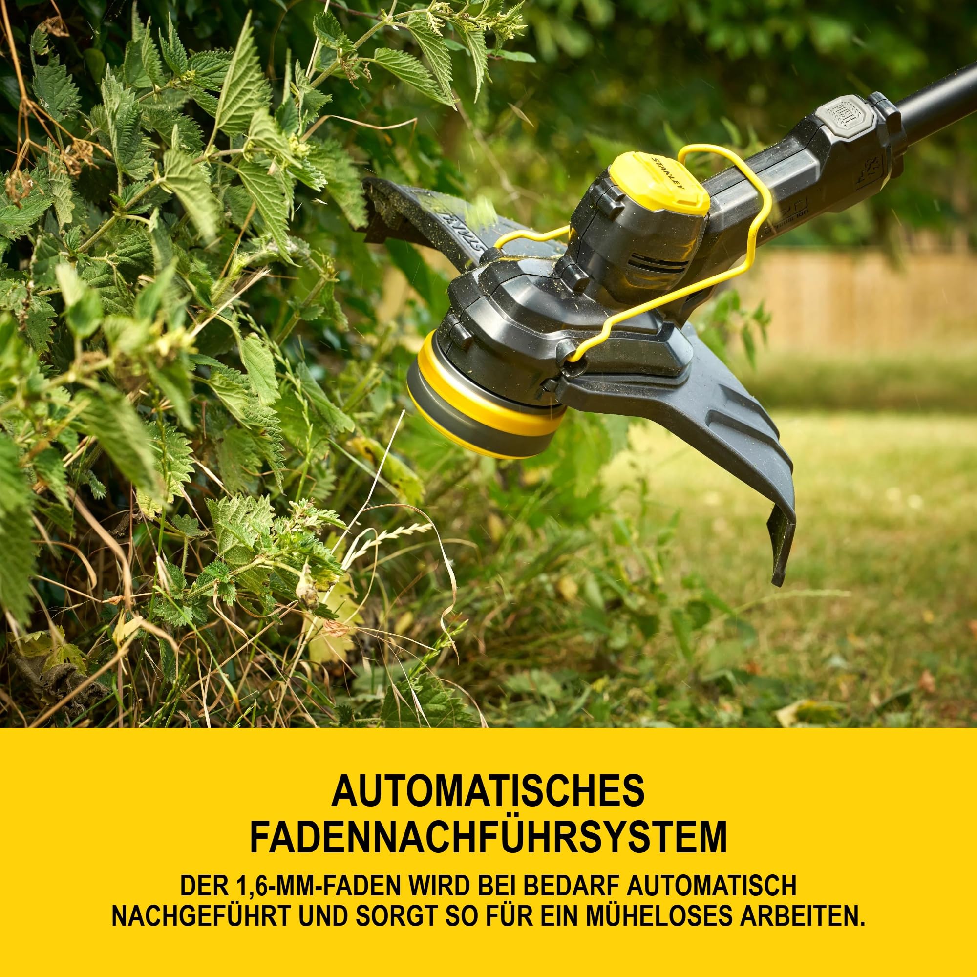 Stanley V20 Akku-Rasentrimmer, mit Kantenschutz, ohne Akku und Ladegerät, 18V, STCST933B-XJ