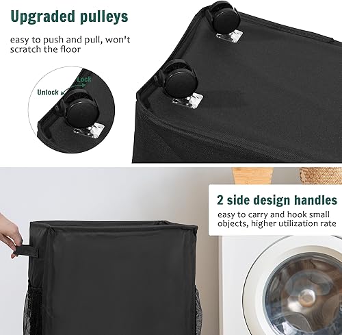 Miniatura 4 de Estante de almacenamiento para esterilla de yoga, estante de almacenamiento para gimnasio en casa con ruedas, soporte lateral para esterilla de