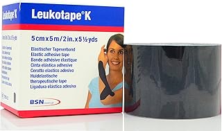 Leukotape K - Therapeutic Kinesiology Tape - 5cm x 5m Roll Black