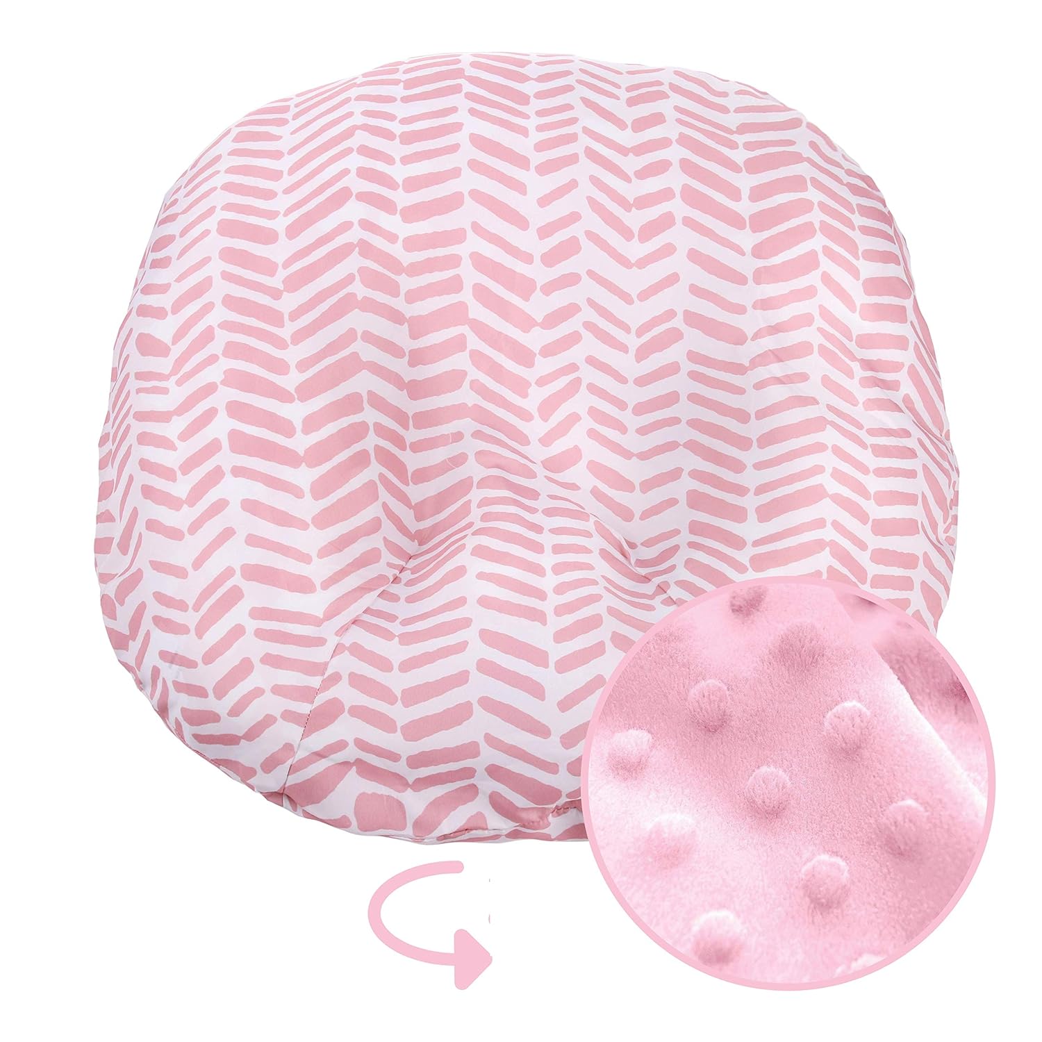 Water Resistant Removable Cover for Newborn Lounger Pink