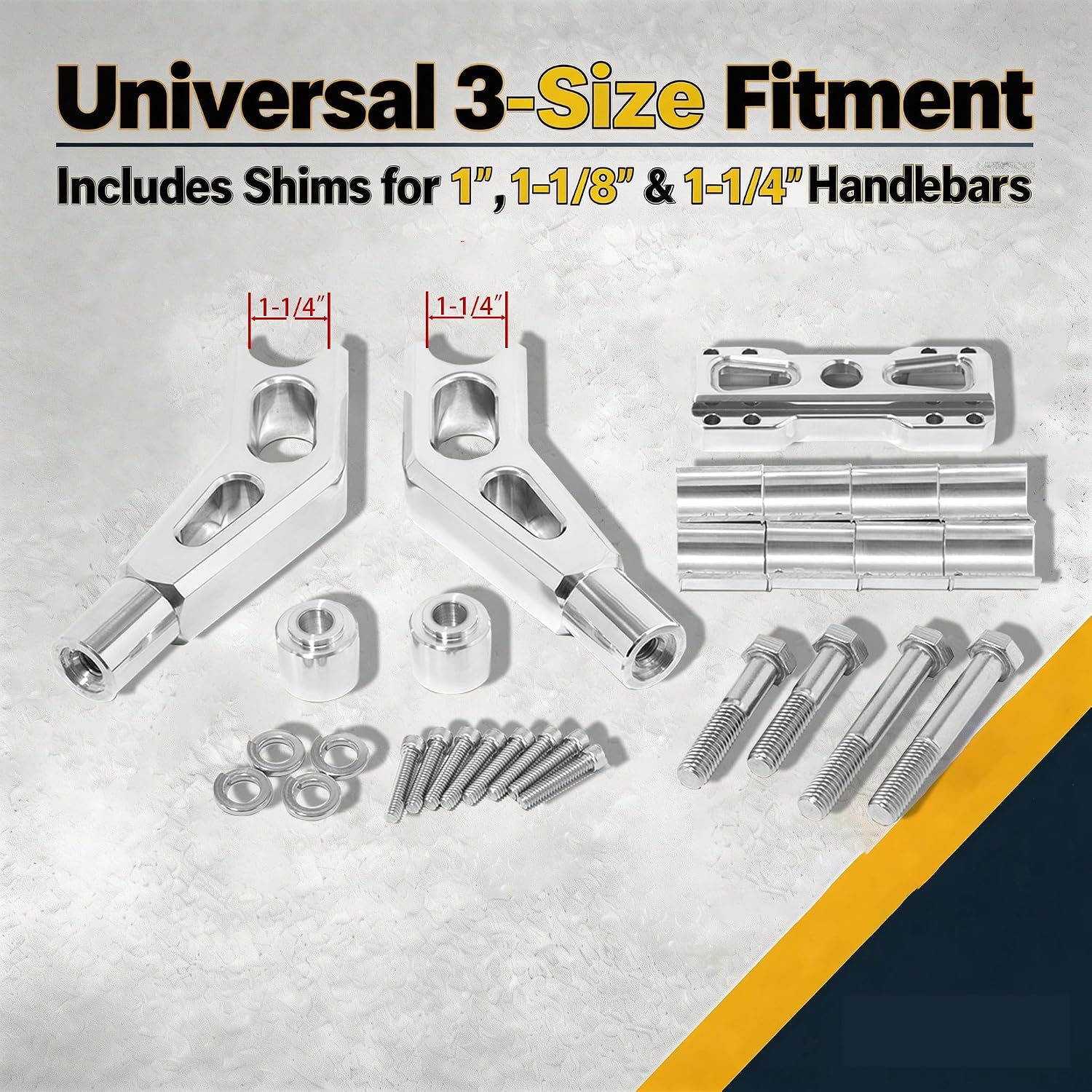 TOFR 7" / 8" Pullback Handlebar Risers for Harley – Club Style CNC 6061-T6 Aluminum Riser Clamp Fits 1" 1-1/8" 1-1/4" Handlebar – Compatible with Dyna Softail Sportster Street Bob Road King Polished