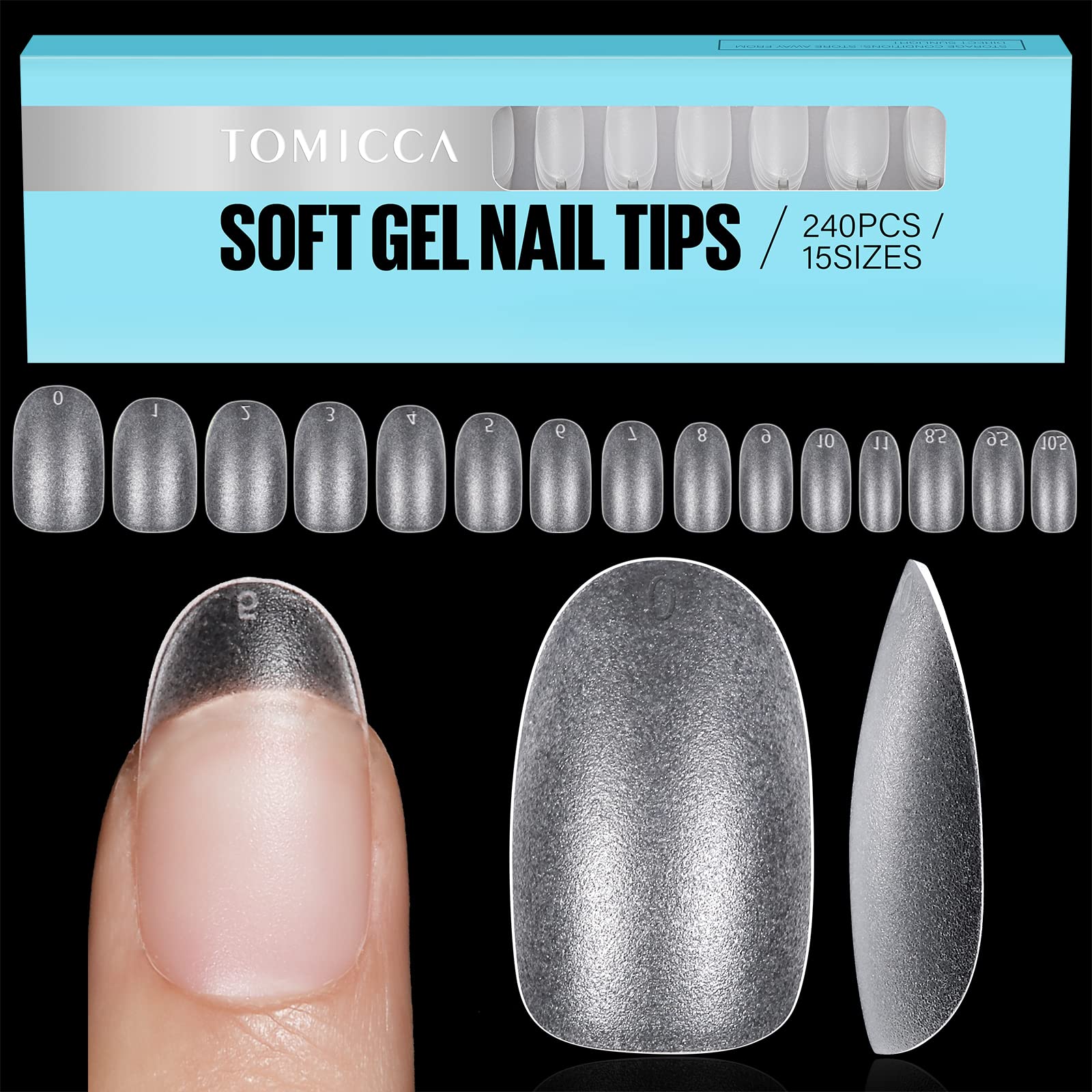TOMICCA Short Oval Nail Tips - Image 4