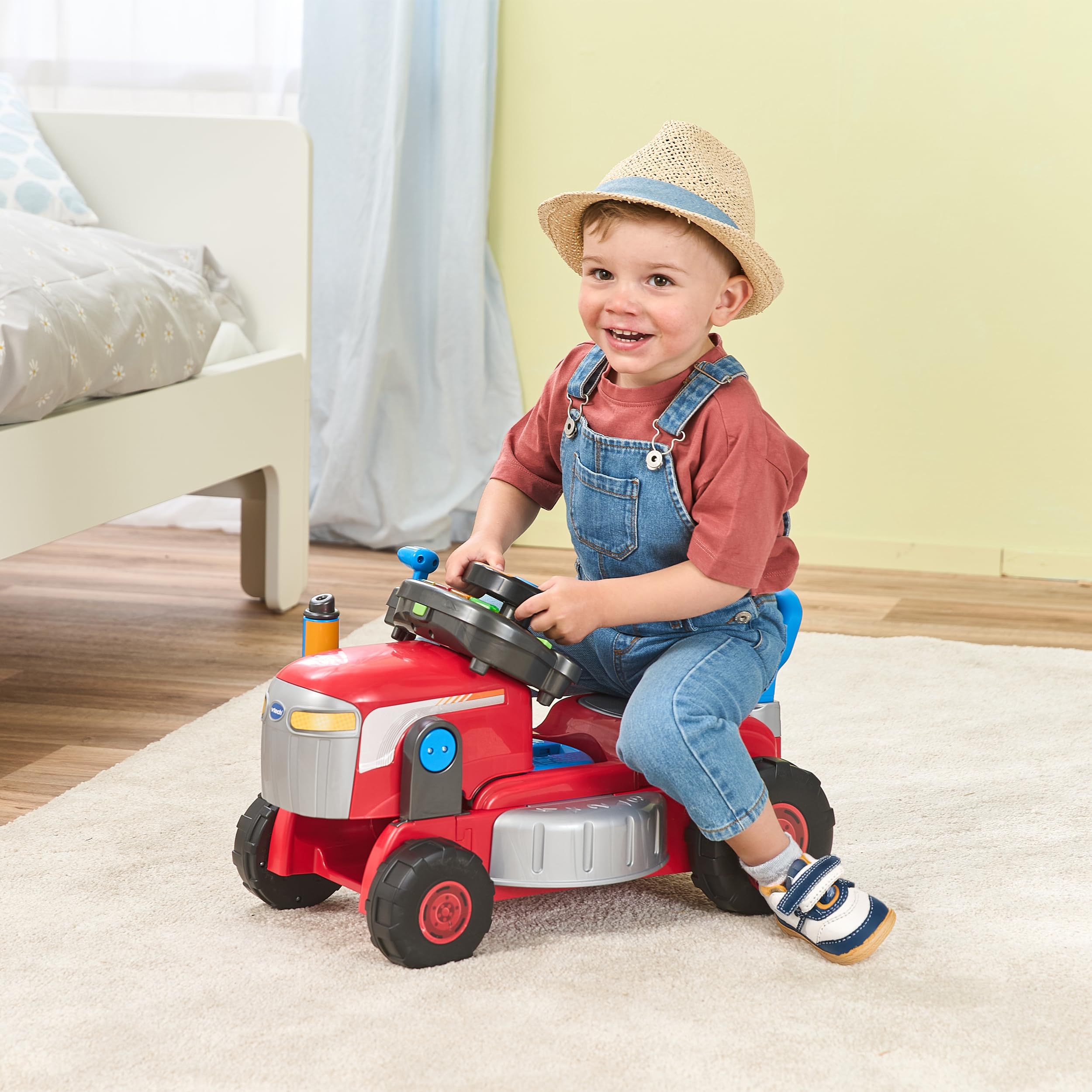 VTech Baby 3-in-1 Traktor Rasenmäher mit Lenkrad, Musik