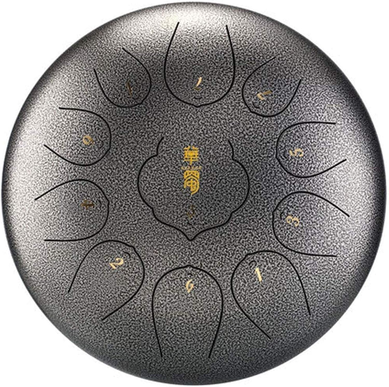 Home Decor Steel Tongue Drum 12 Inch 11 Notes Percussion Instrument C Major Handpan Drum with Bag Rubber Mallet for Musical Education Concert Mind Healing Yoga Meditation Ideal for Adults