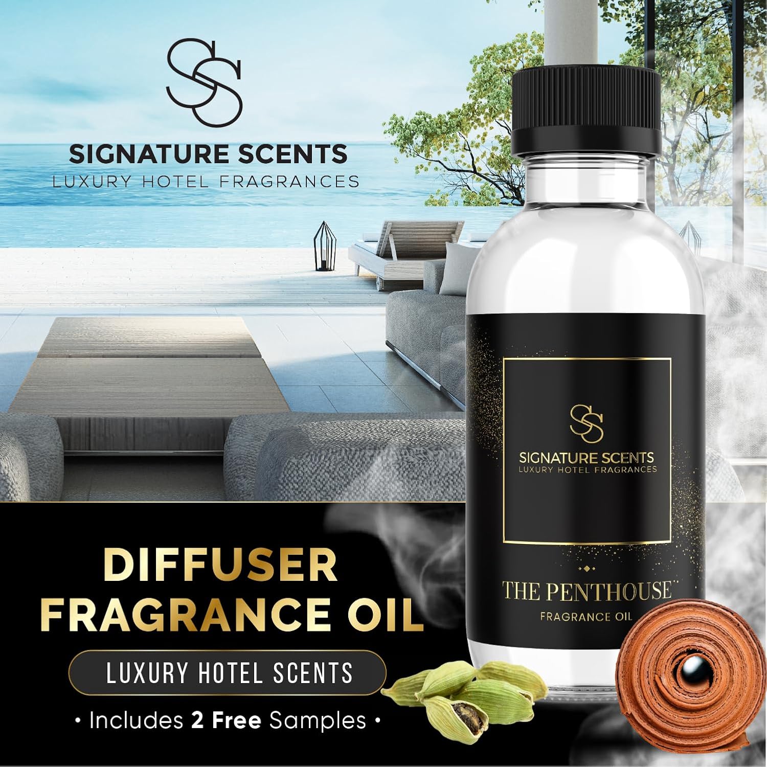 Luxury Hotel Diffuser Oil for Hotels and Homes - Aromatherapy Oils for use with an Essential Oil Diffuser at Home - Fragrance-Scent Diffuser Oil Blend (The Penthouse) 4.05fl oz (120ml) - Image 2