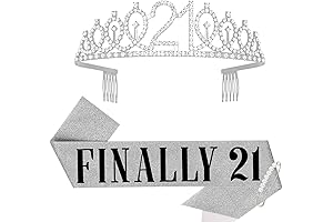 21st Birthday Crown and Sash: Celebrating the Milestone with Grace and Sparkle