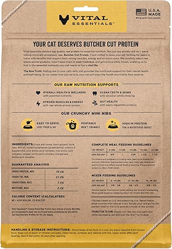 Miniatura 2 de Vital Essentials Alimento crudo liofilizado para gatos, plato de pato, 12 onzas