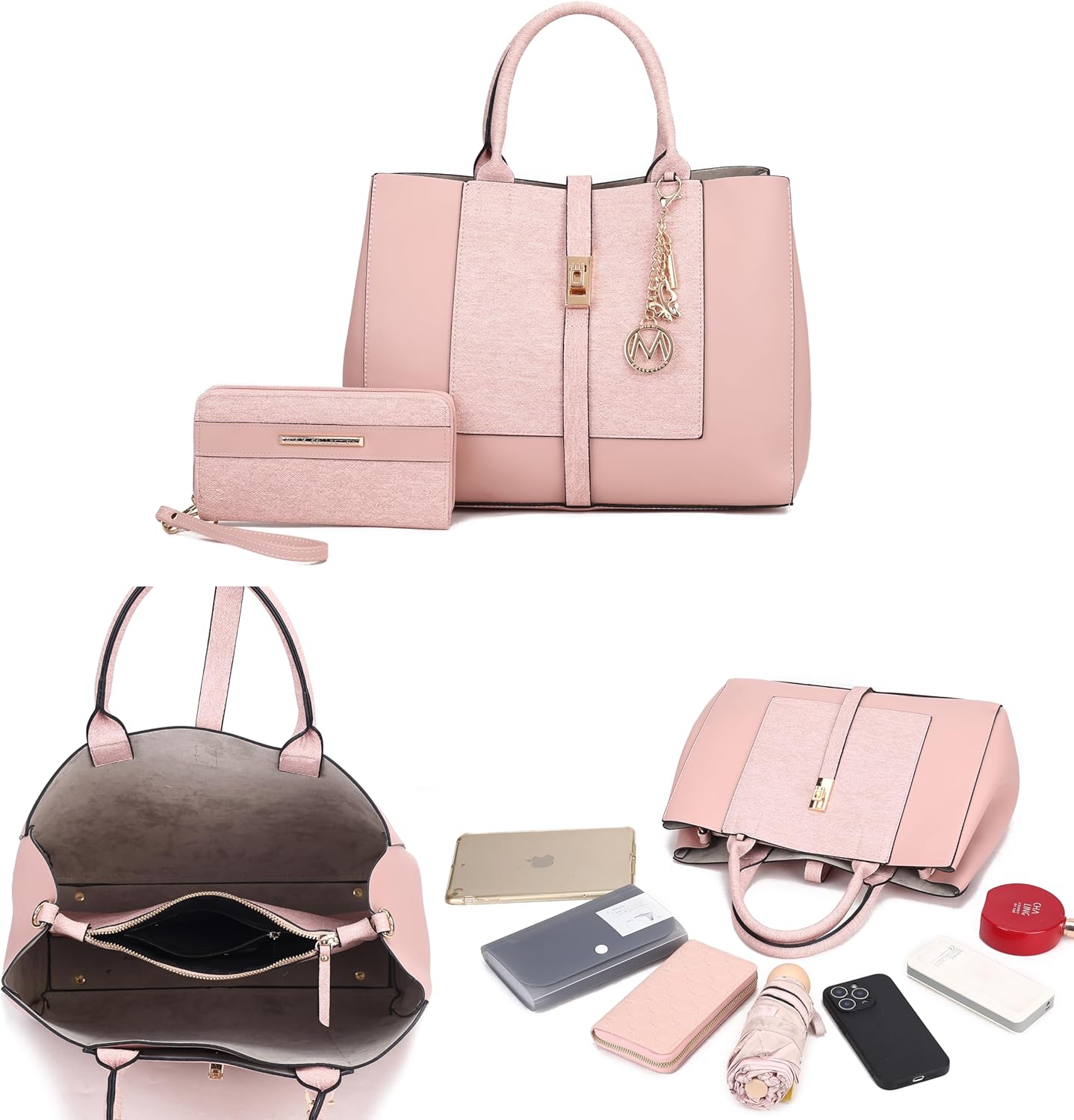 MKF Collection Satchel Bag & Wristlet Wallet for Women’s Crossbody Bag Tote Handbag Top-Handle Purse by Mia K - Image 6