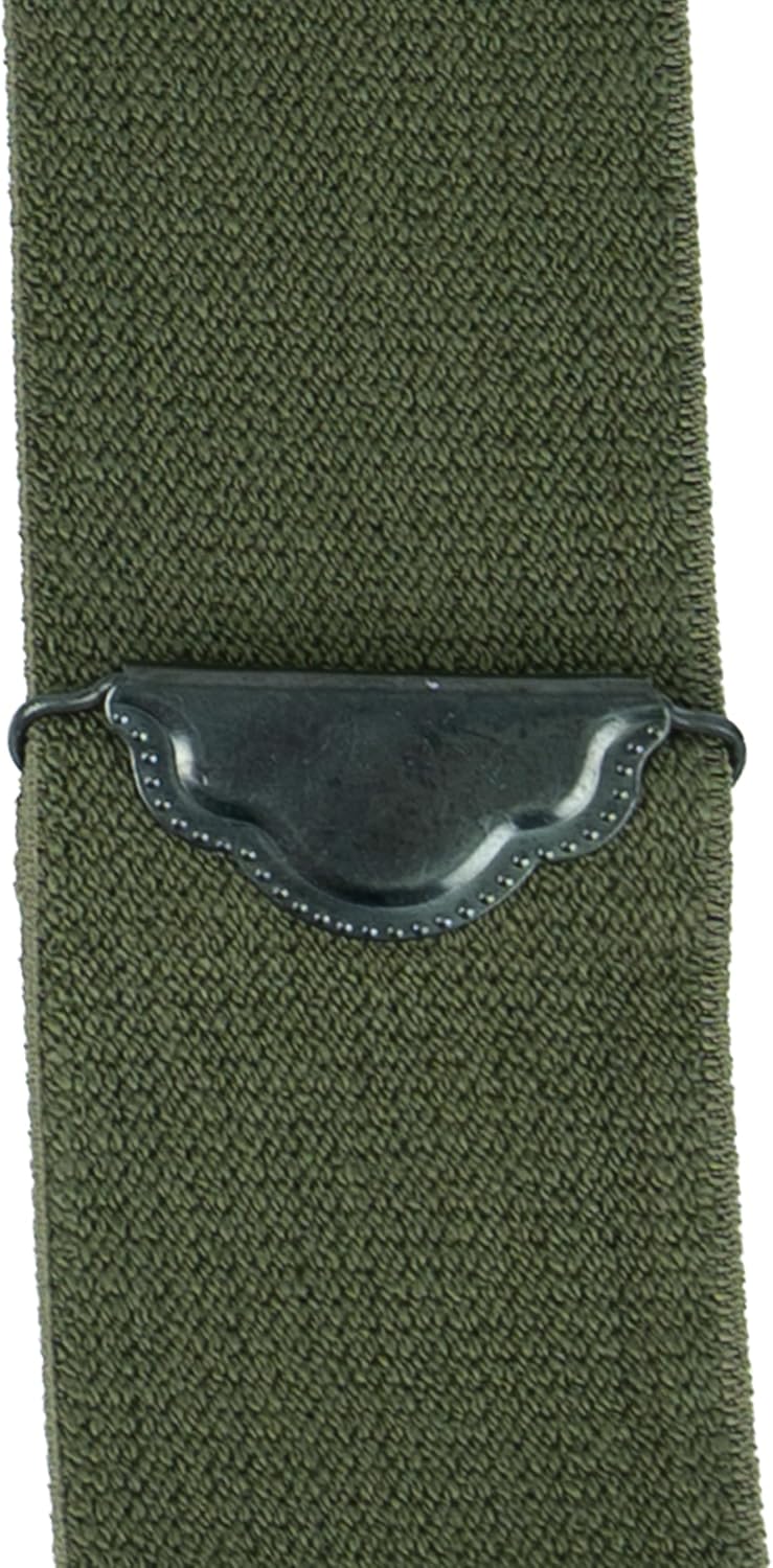 Rothco Adjustable Elastic X-Back Pant Suspenders - Comfortable Heavy Duty Pant Support with Clips in Black, Camo, and Green