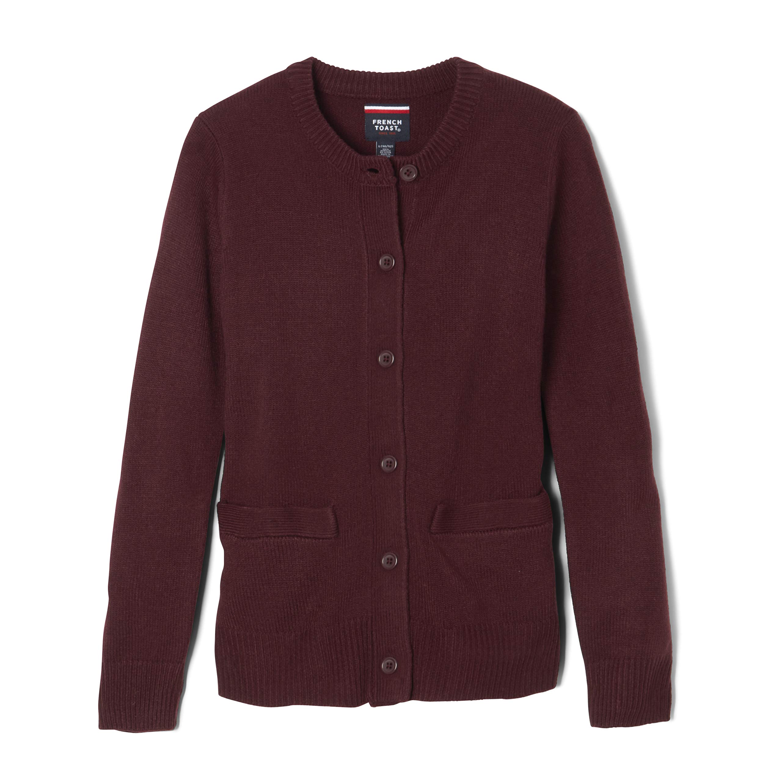 French Toast Anti-Pill Crew Neck Cardigan Sweater Maglione Bambina