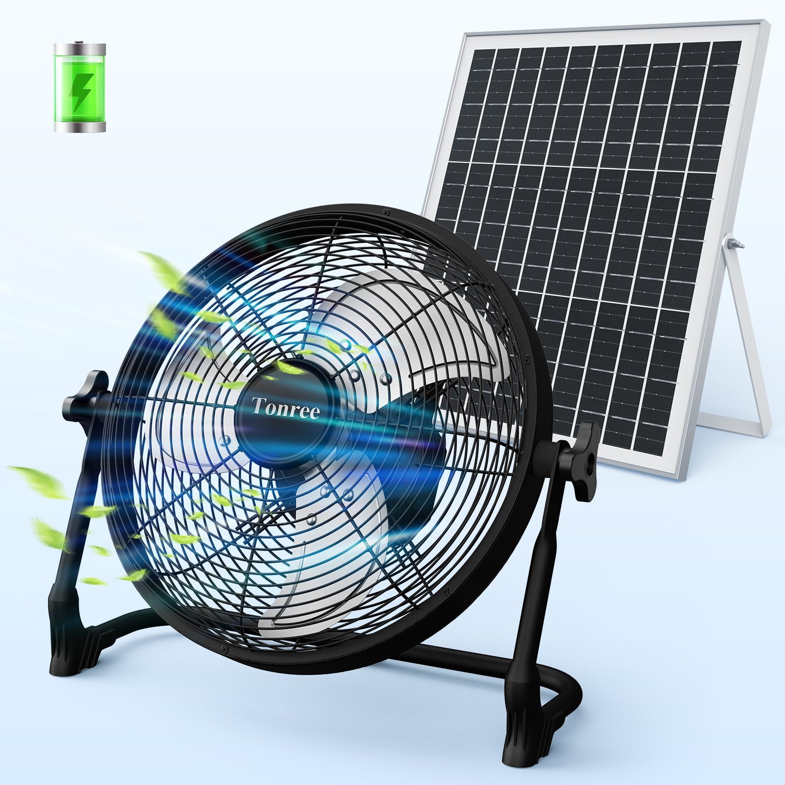 Photo 1 of Tonree 14" Portable Battery Operated Solar Fan