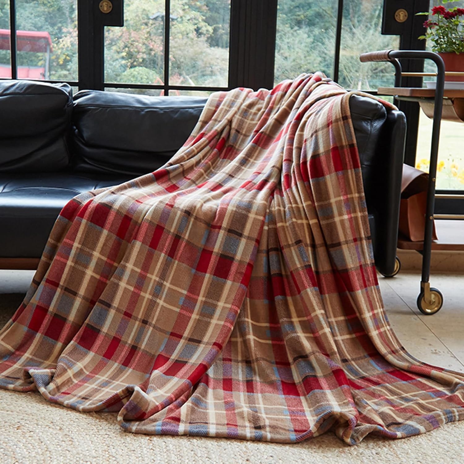 MERRYLIFE Throw Blanket Plaid| Ultra-Plush Soft Colorful | Decorative Couch Travel Love Urban Throw Blanket(40" 50", Love Urban) - Image 3