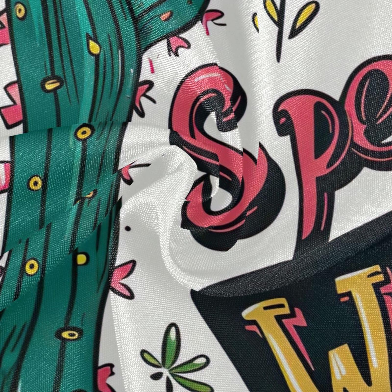 Wajiw 60 Inch Indoor Outdoor Round Tablecloth with Umbrella Hole and Zipper Waterproof Patio Table Cover for Camping Dining Room Party Outdoor Picnic,Cactus