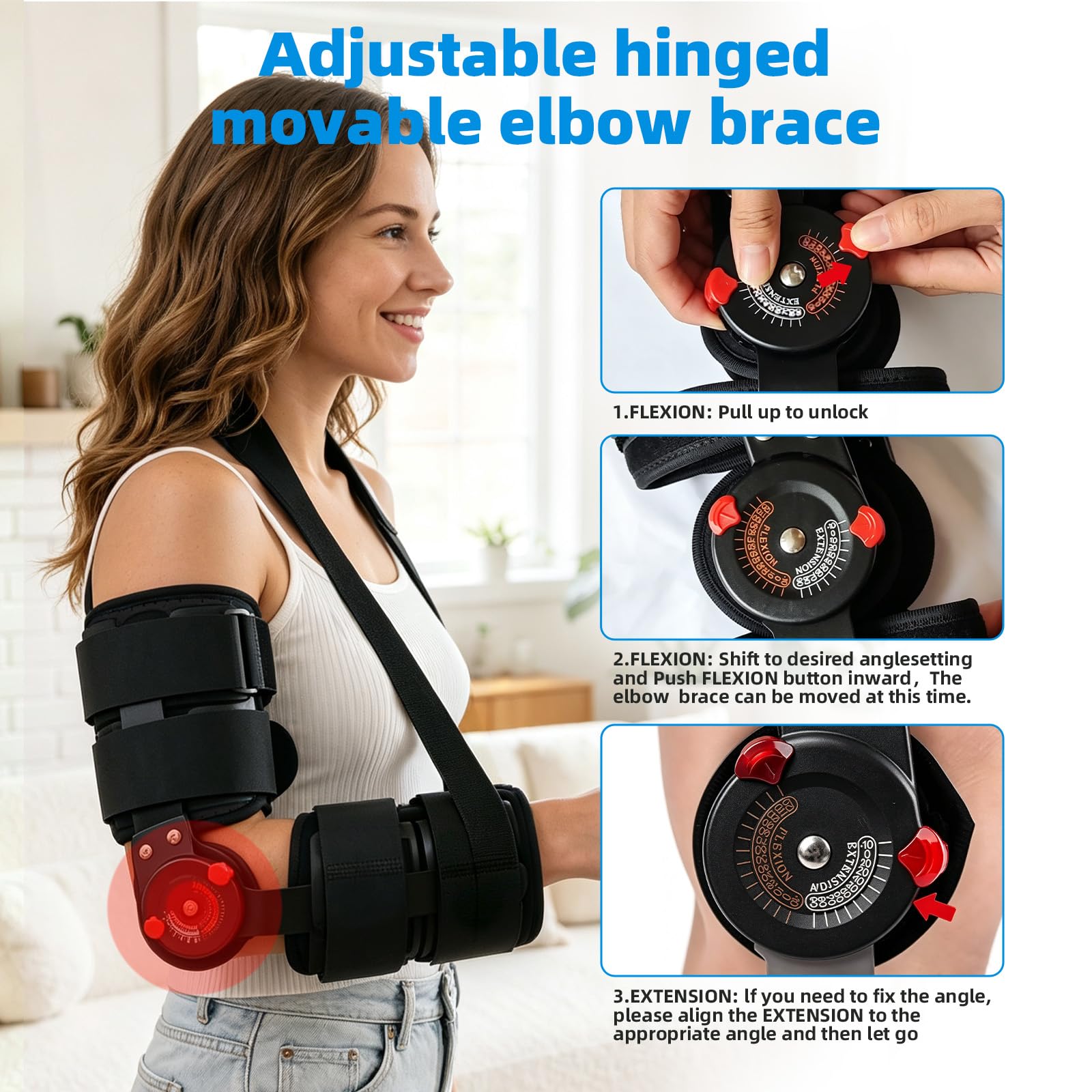Coudiere musculation, attelle coude, coudiere tendinite | Attelle orthopédique réglable pour coude,rééducation post-opératoire,adaptée aux ligaments,tendons et fractures,universelle pour les deux bras