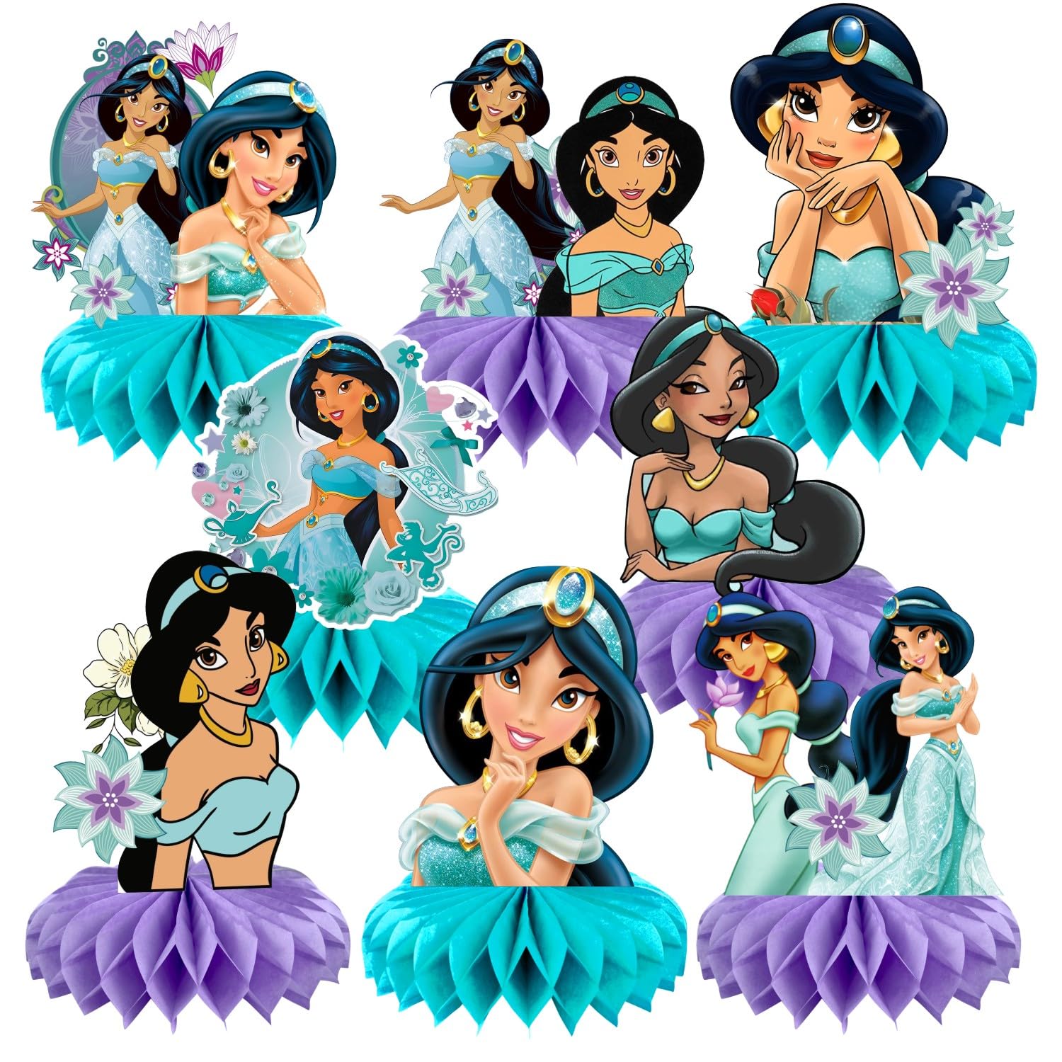 Amazon.com: 8Pcs Princess Jasmine Table Centerpieces Birthday
