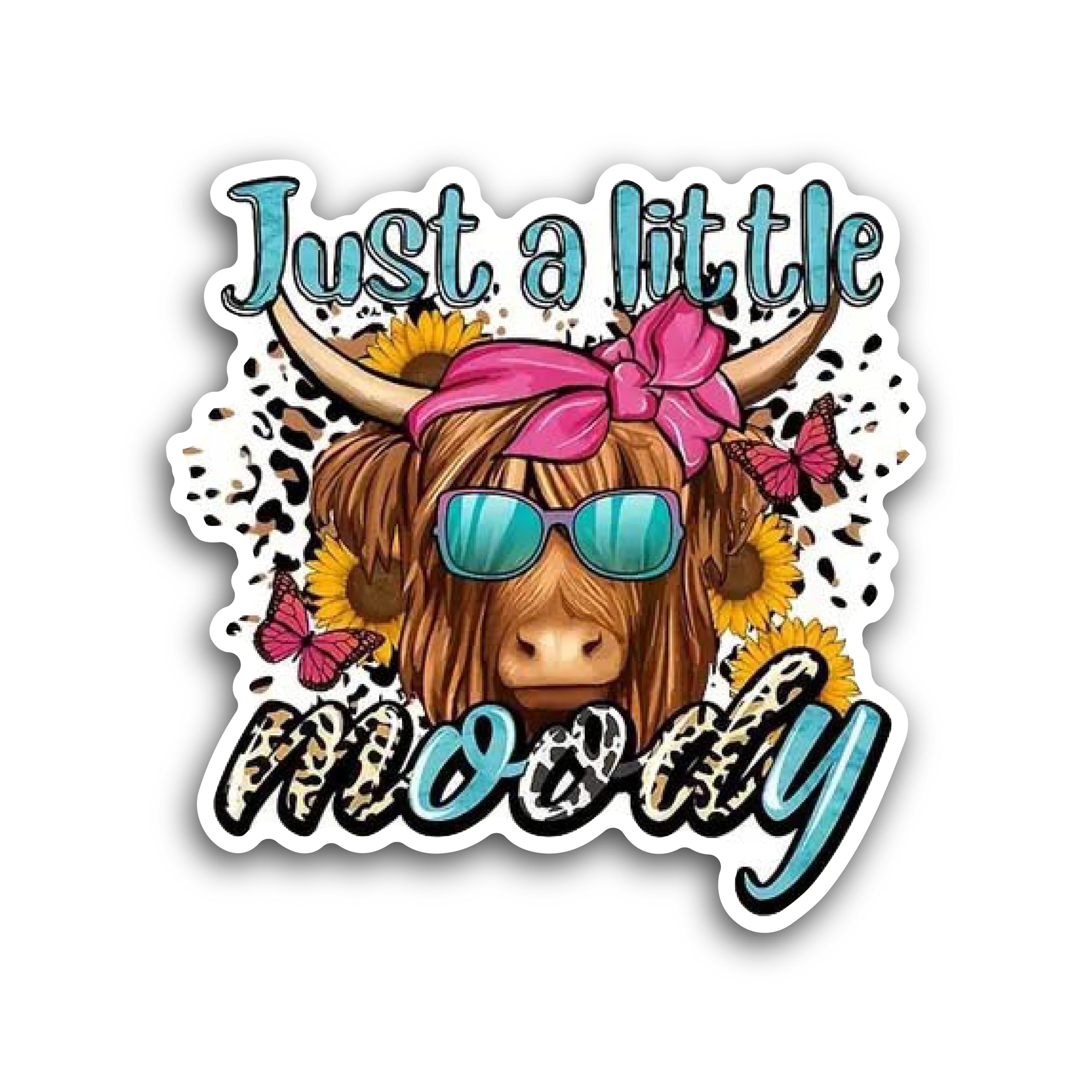 2 (Pieces) 3" and 5" Just a Little Moody Decal Sticker, Waterproof Vinyl Decals for Many Purpose Like Cars, Trucks, Laptops, Phones, Windows and More