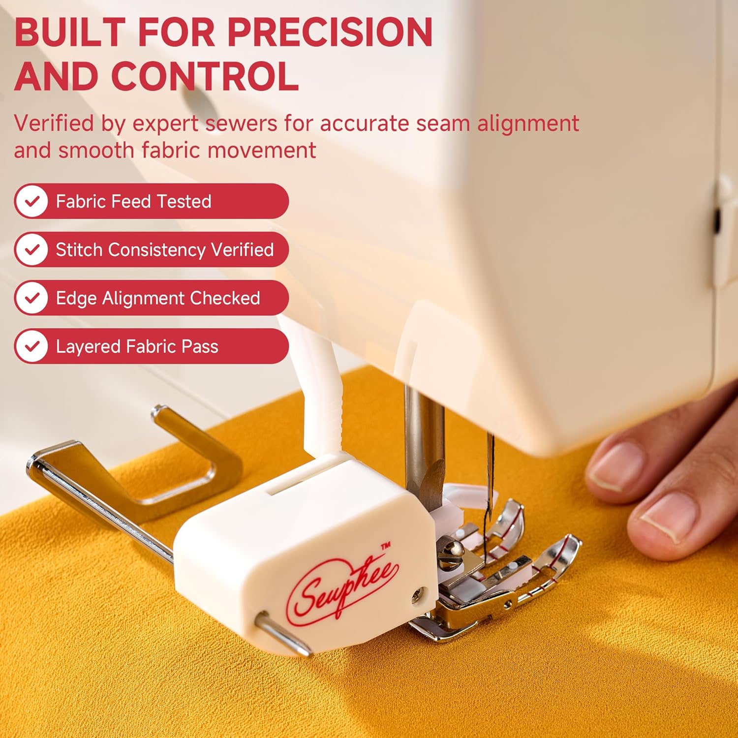 Open Toe Walking Foot with Guide – Compatible with Brother Sewing Machine, 7mm Low Shank Attachment, Bonus 1/4 Inch Quilting Foot