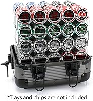 Vista 3 de 1000pc Deluxe Poker Chip Case Carrier in Gray Color - Ultimate Poker Chip Carrier