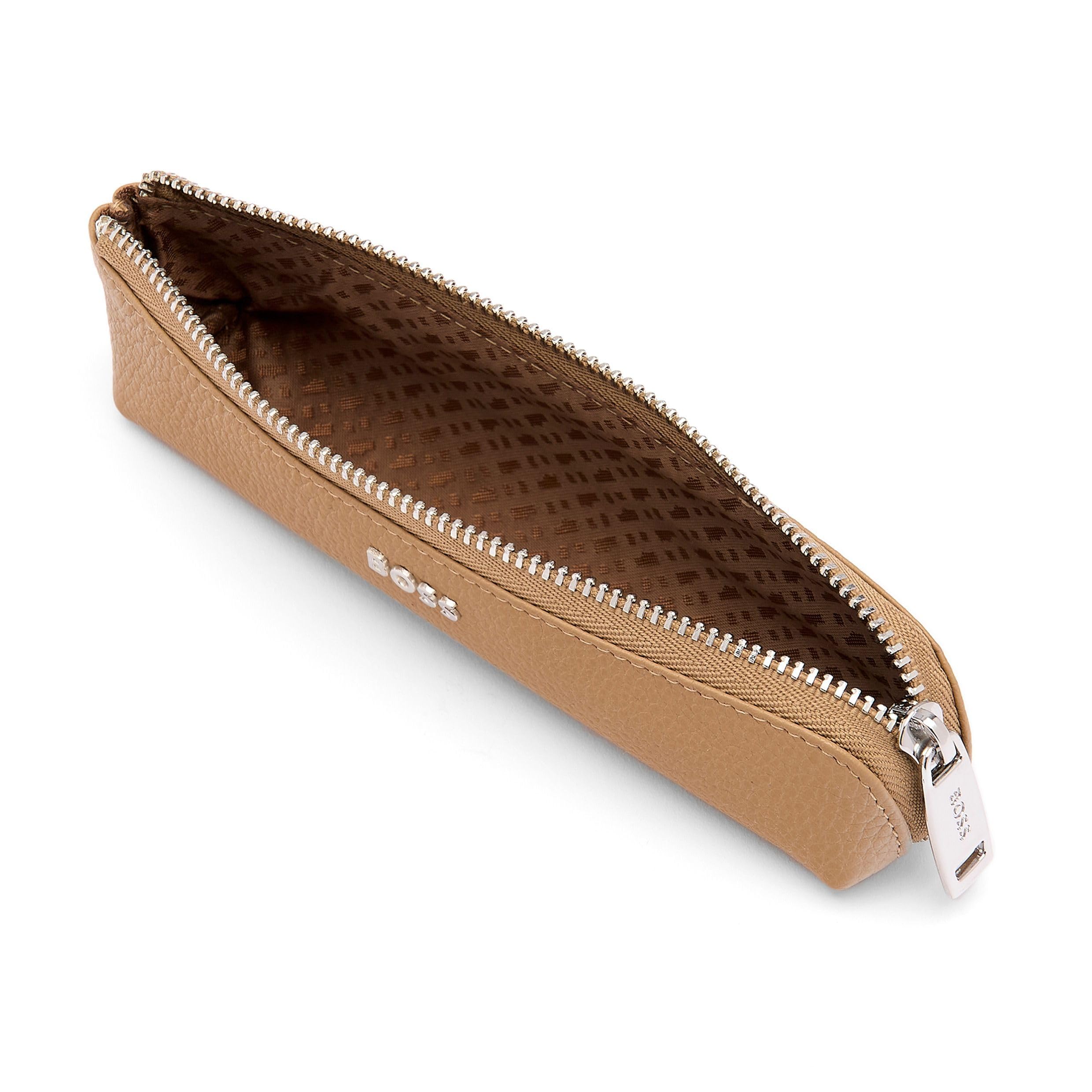 Hugo Boss Etui na przybory piśmiennicze Classic Grained Camel