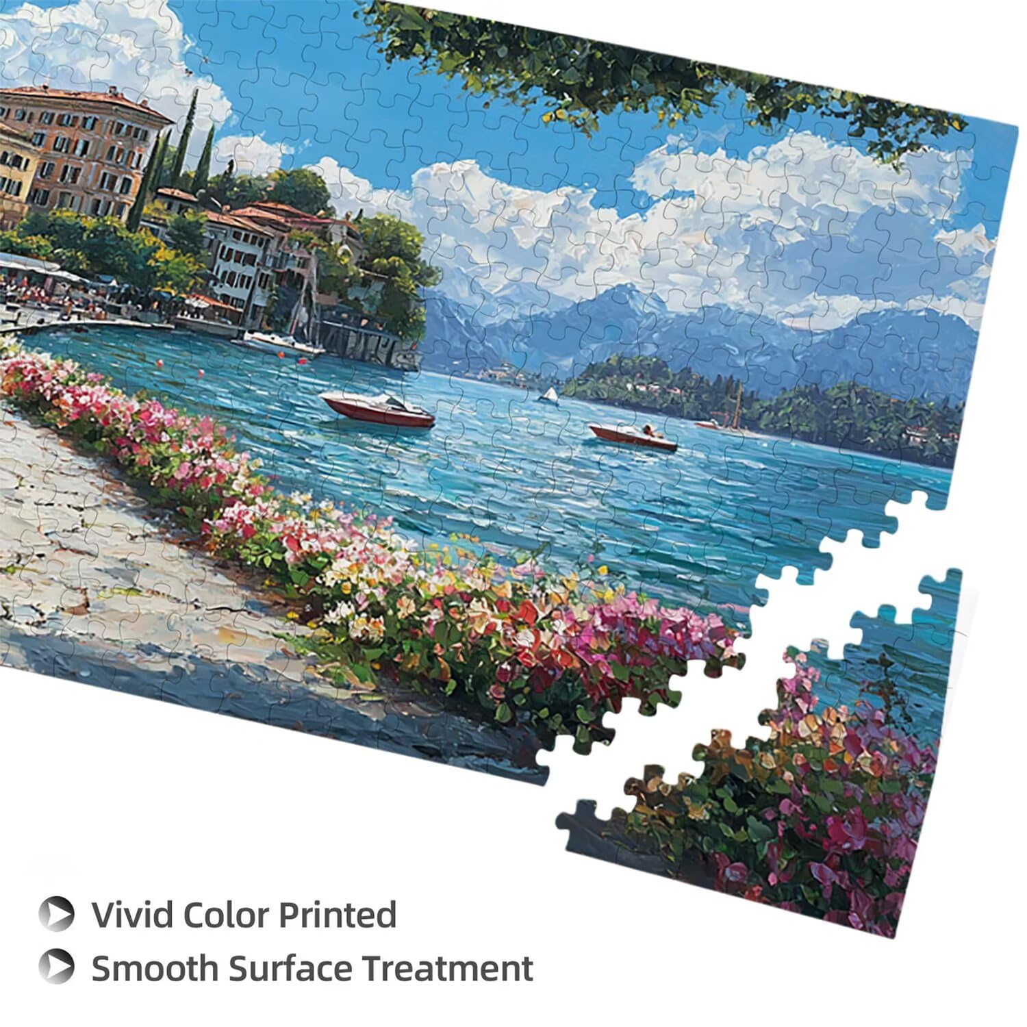 Puzzle para Adultos 1692 Piezas, Café de la costa Puzzle, Difícil, Desafiante, Rompecabezas Encajan Perfectamente, Letras en la Parte Posterior, sin Polvo, Regalo para Personas Mayores (179x31cm) v283