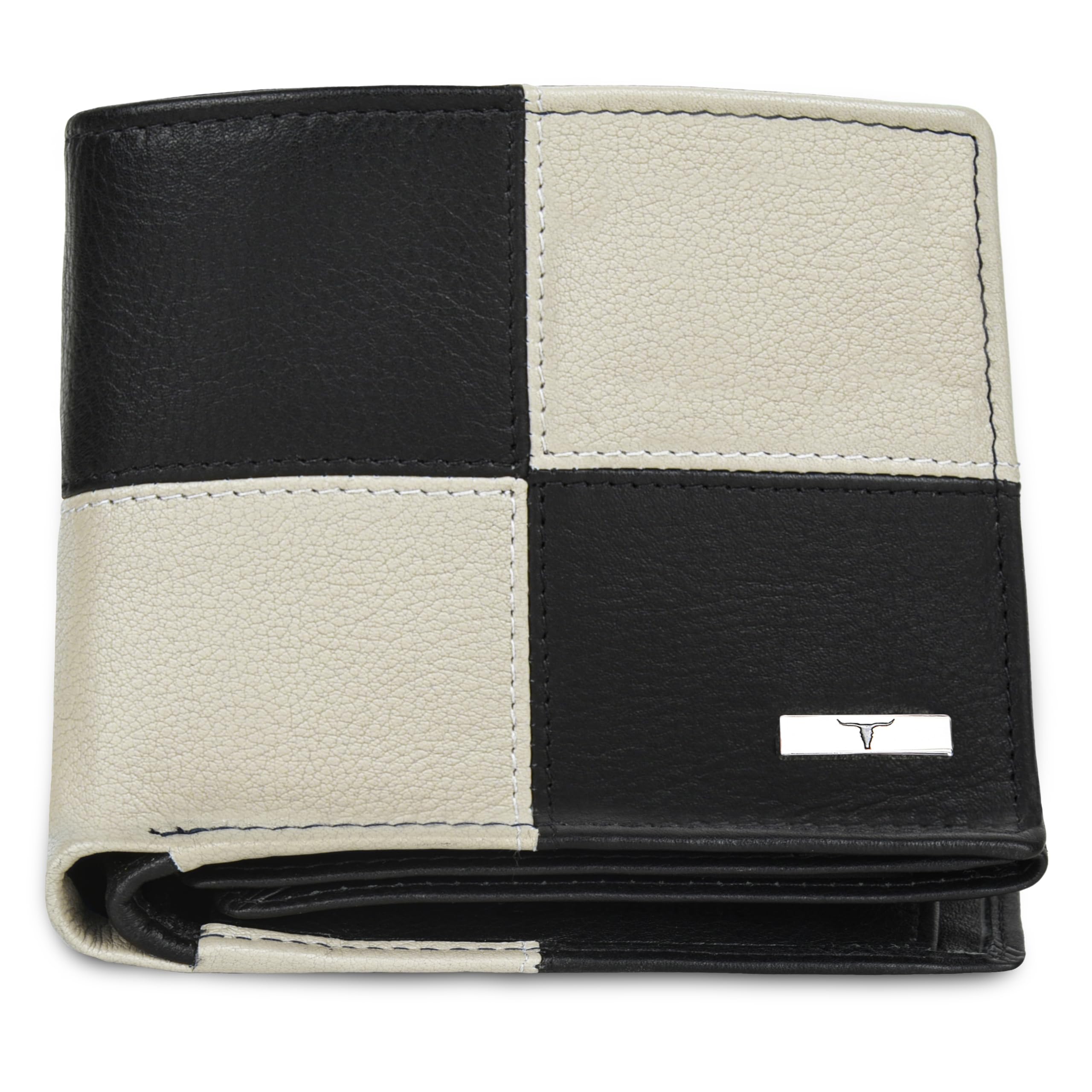 URBAN FOREST Chester Black/Sand Leather Wallet for Men