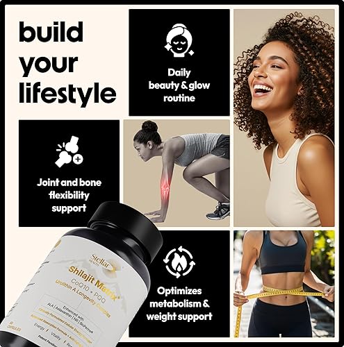 Miniatura 7 de Cápsulas Shilajit pendientes de patente NAD+ Energía celular y apoyo antioxidante - Shilajit, Ubiquinol CoQ10, PQQ, ALA, Astaxantina - 60 cápsulas