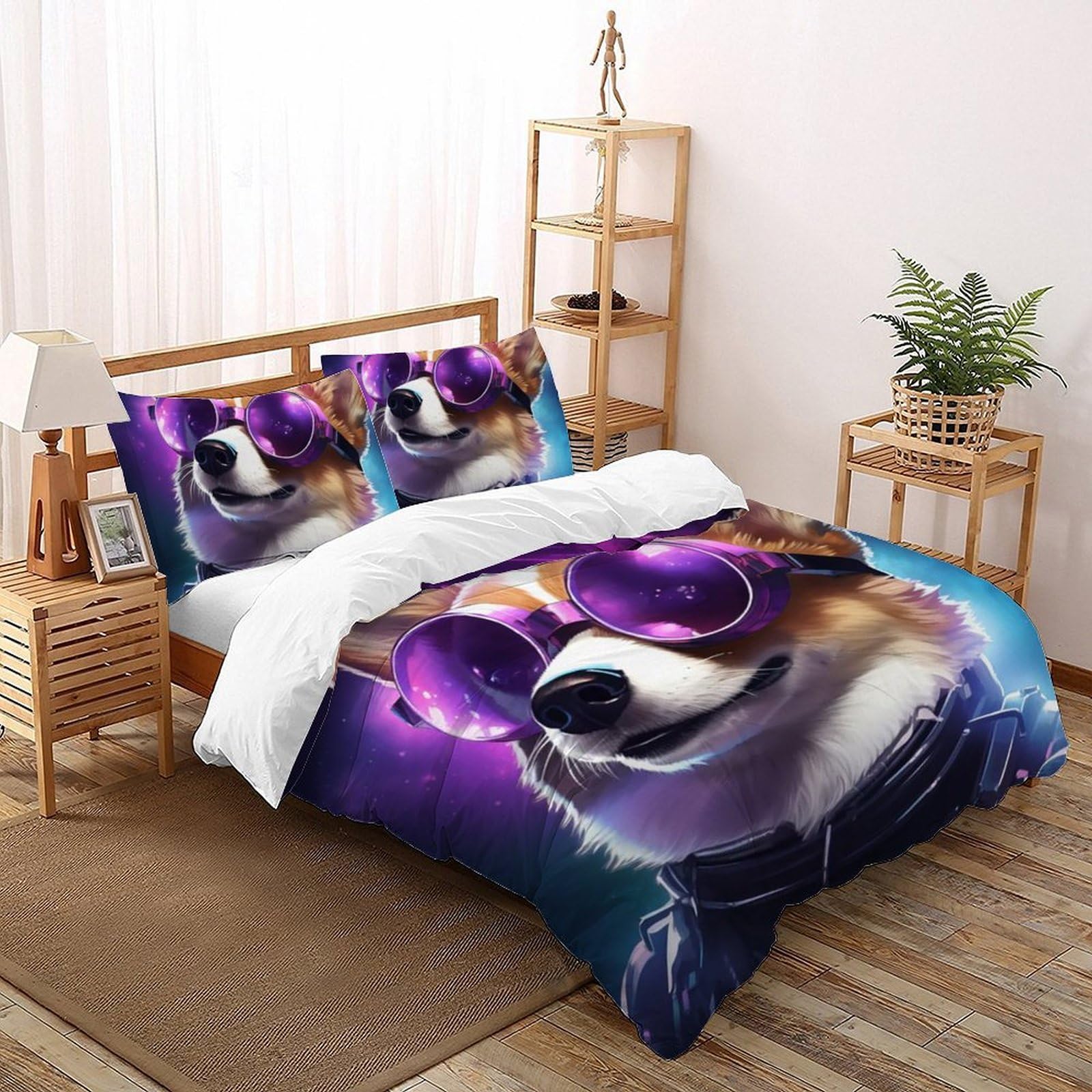 Housse de couette fermeture éclair parure de lit 200x200cm imprimé 3D enfants