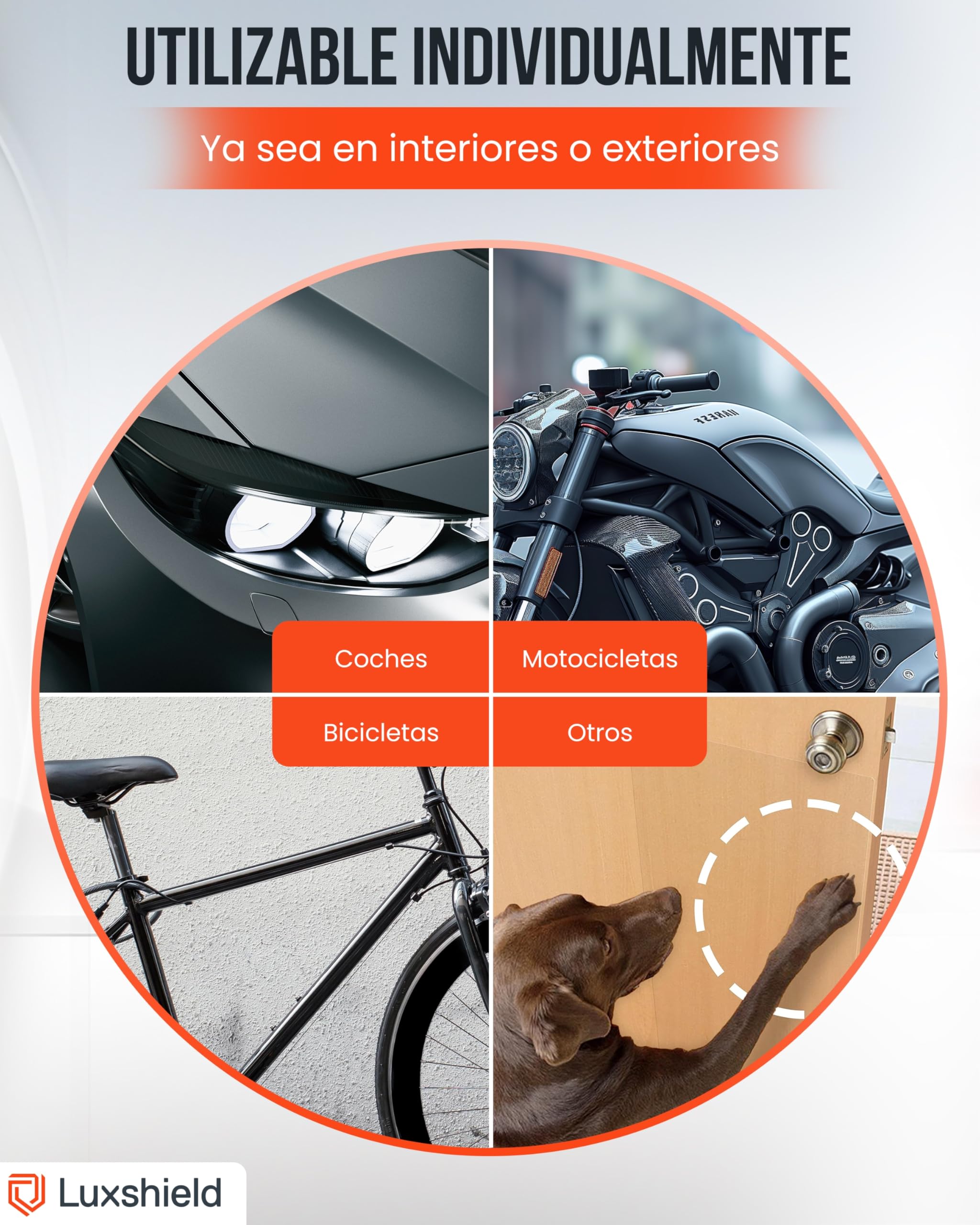 Luxshield Película de Protección de Pintura 15x200cm para Automóvil, Motocicleta, Bicicleta, Película Protectora Transparente Mate, autoadhesiva, por Metros, de Alemania