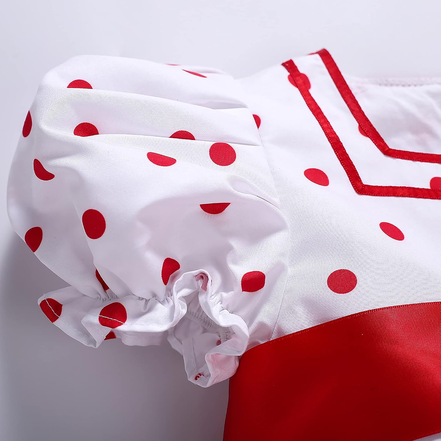 Pettigirl Toddler Girls Elegant Red Polka Dot Lace Ruffle Clothes Kids Lovely Casual Boutique Princess Pretty Dress