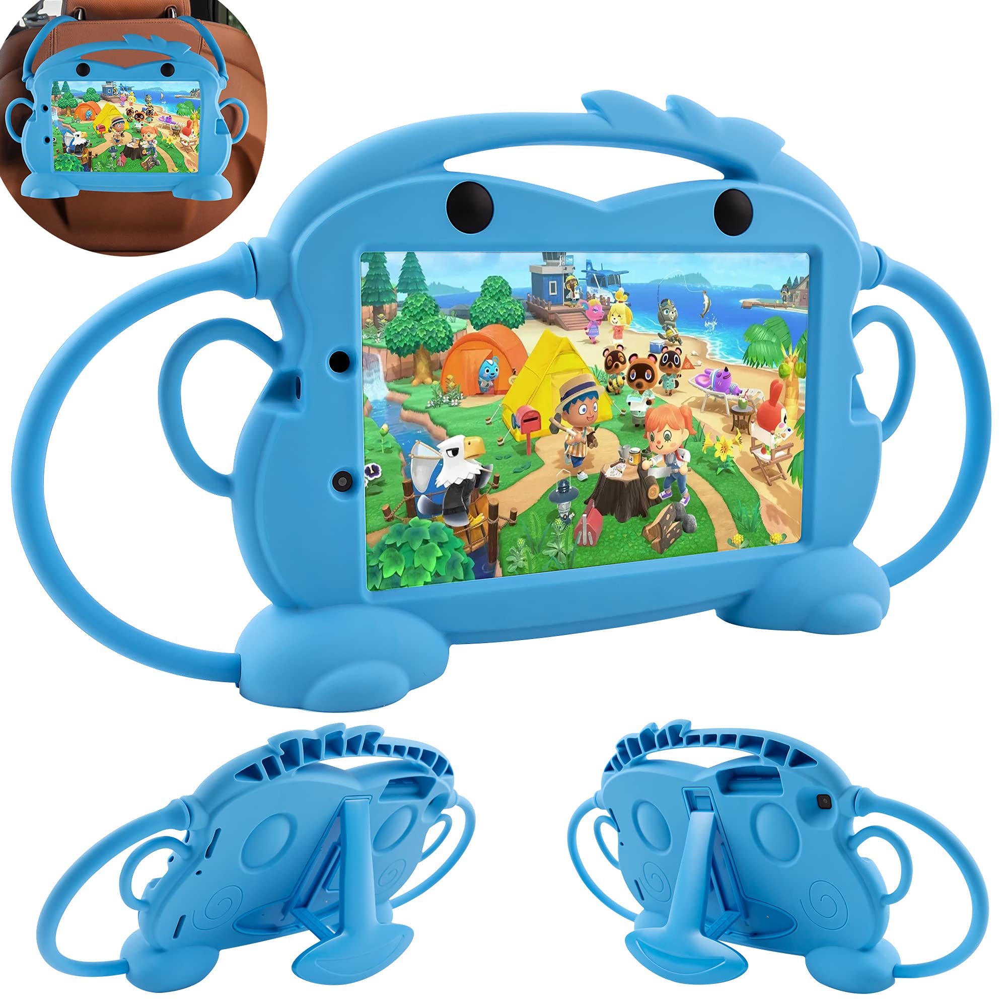 CHIN FAI for Samsung Galaxy Tab A 8.0 Case 2019 SM-T290/T295, Kids Friendly Shock Proof Silicone Handle Stand Protective Cover for Galaxy Tab A 8.0