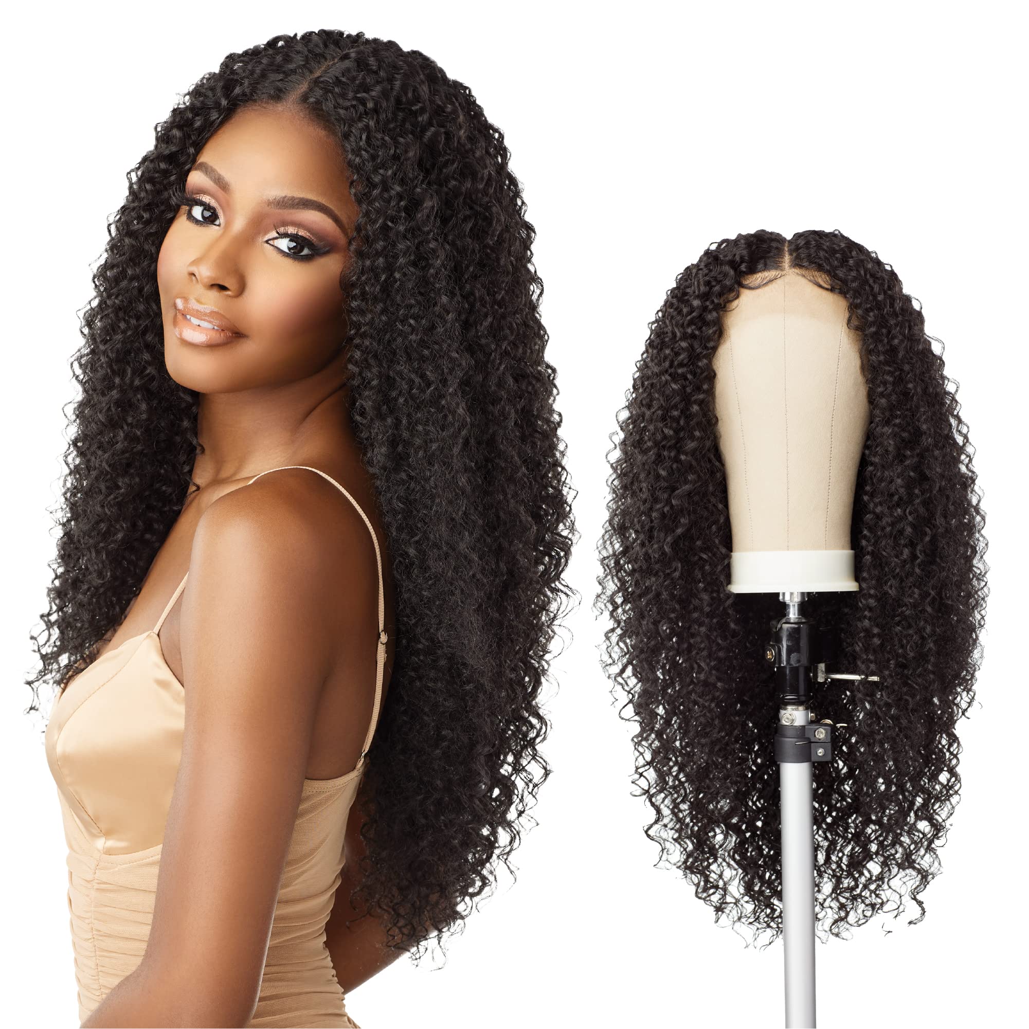 Sensationnel Butta Lace Wigs - Unit 35 Extra Wide 5 Inch Deep Parting Synthetic Preplucked Hairline Glueless Lacefront (BALAYAGECHOCOLATE)