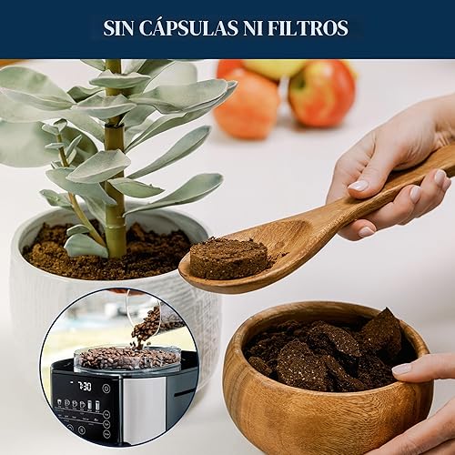 Miniatura 9 de De'Longhi True Brew Cafetera de goteo, molinillo integrado, de una sola porción, de 8 a 24 onzas, café caliente o helado, inoxidable, CAM51025MB