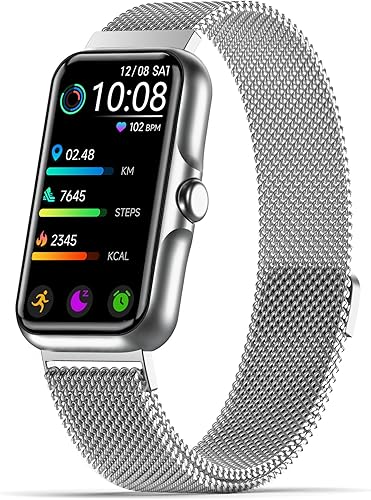 Miniatura 1 de Rastreador de actividad física, reloj inteligente con monitor de frecuencia cardíaca 247 y oxígeno en sangre, rastreador de sueño con IP68