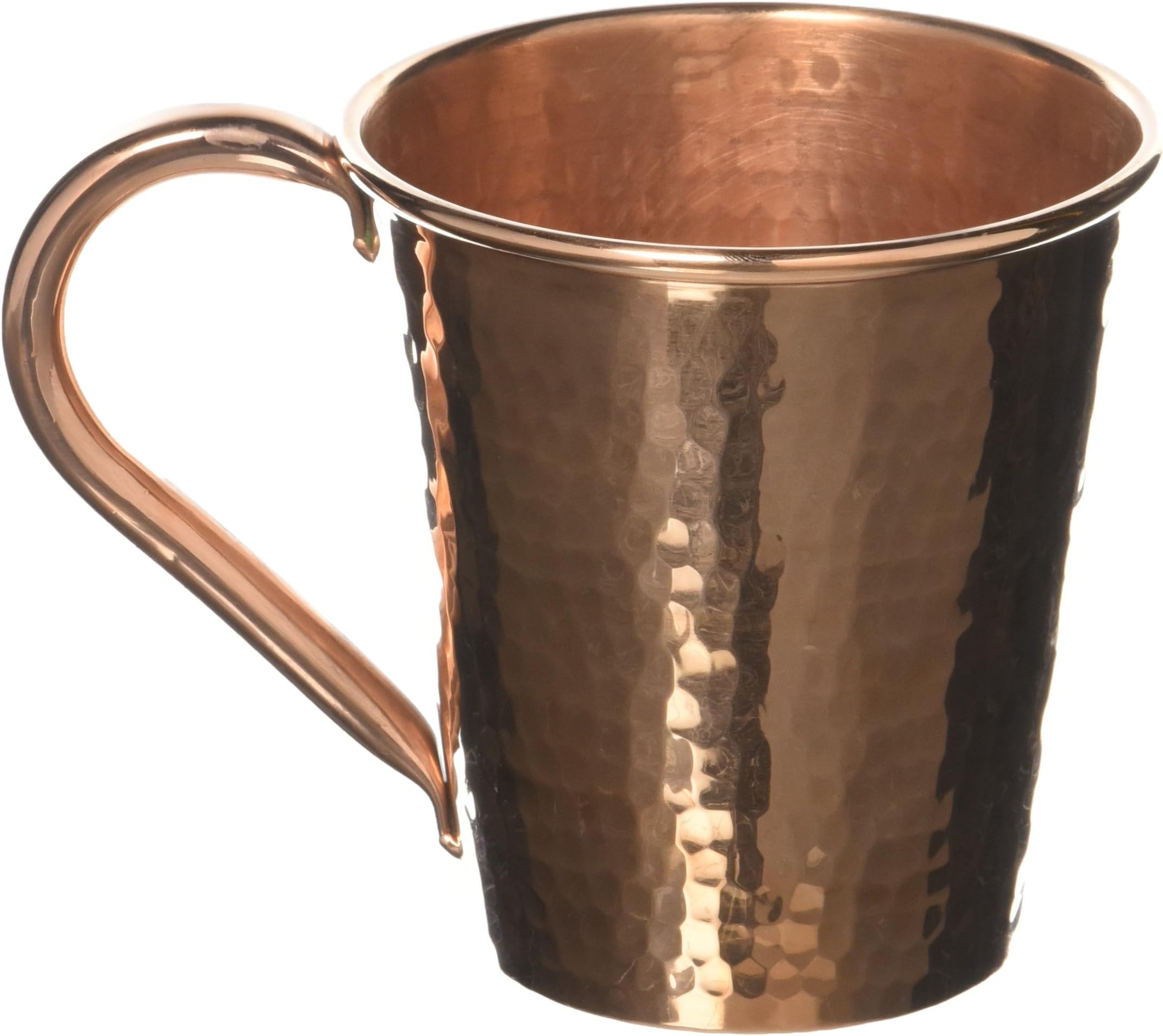 Moscow Mule Mug | Single, 18 oz Capacity | Copper Handle | 100% Pure Copper, Heavy Gauge, Hand Hammered