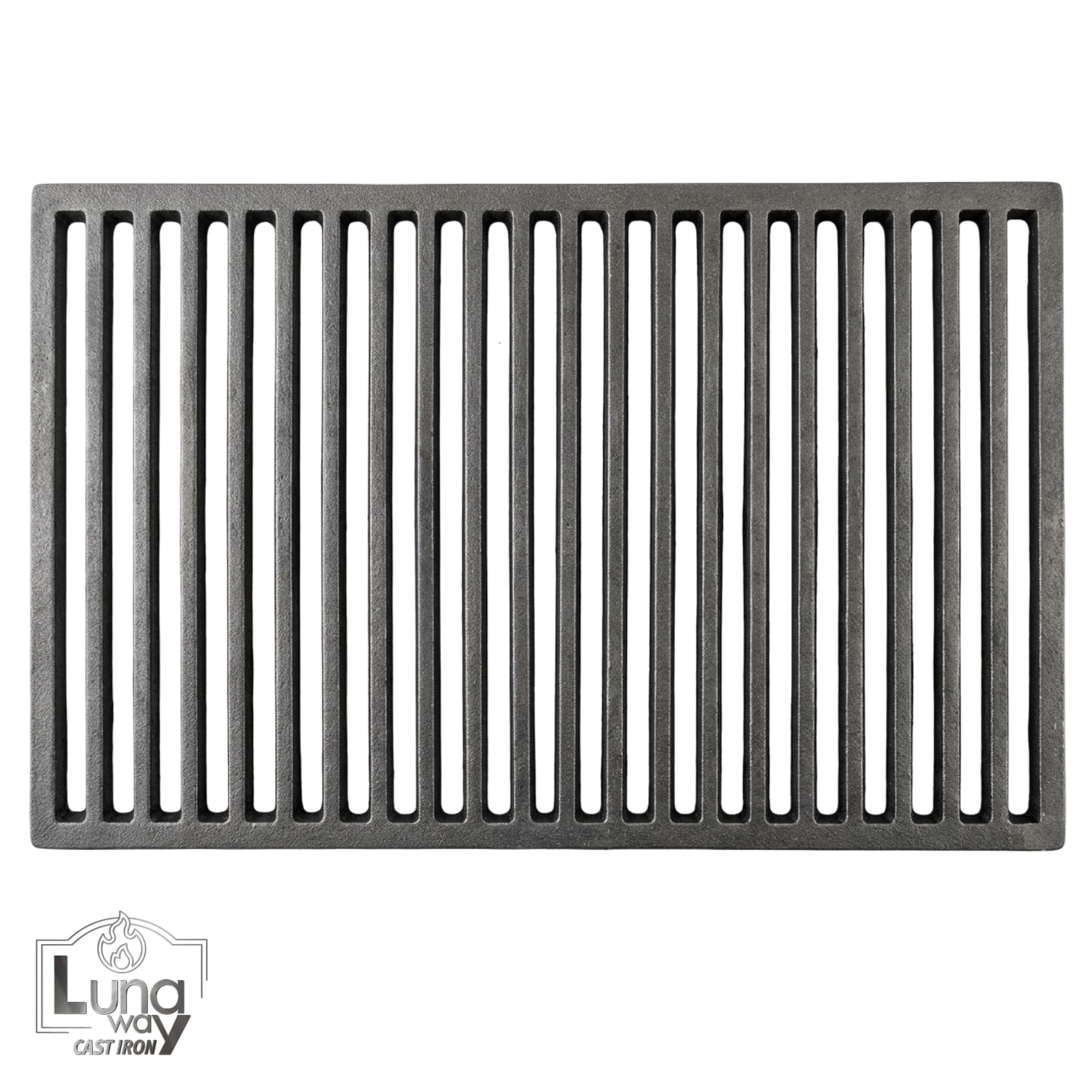 45 x 30 x 2 cm - Griglia in ghisa per raccolta cenere e barbecue | Dimensioni | Ottimizza tiraggio camino e stufa | Resistente alte temperature