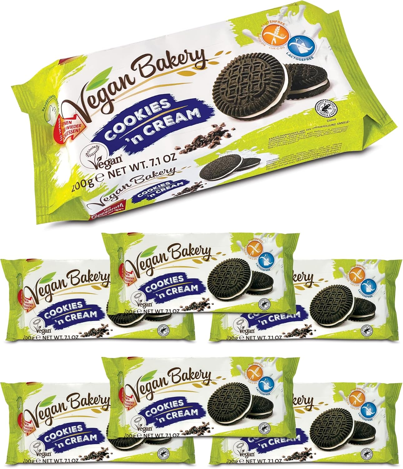 Vegan Bakery Cookies and Cream 200g x 7, Brown Amazon.co.uk Grocery