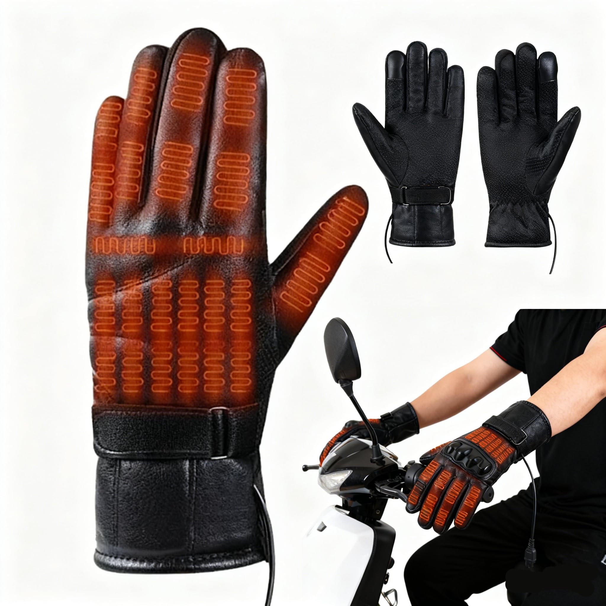 Amazon.co.jp: 【2026冬強化版！指先まで暖かい】電熱グローブ バイク