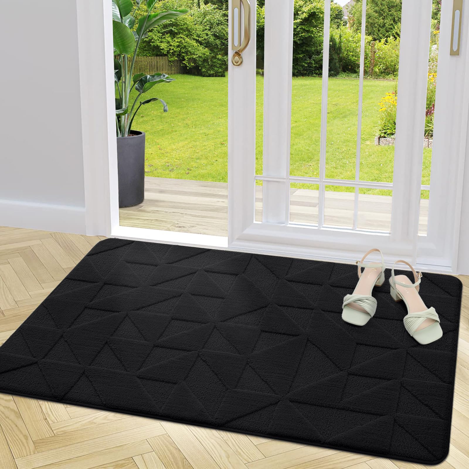 Kitinjoy Indoor Door Mat, 32" x 48", NonSlip Absorbent Resist Dirt