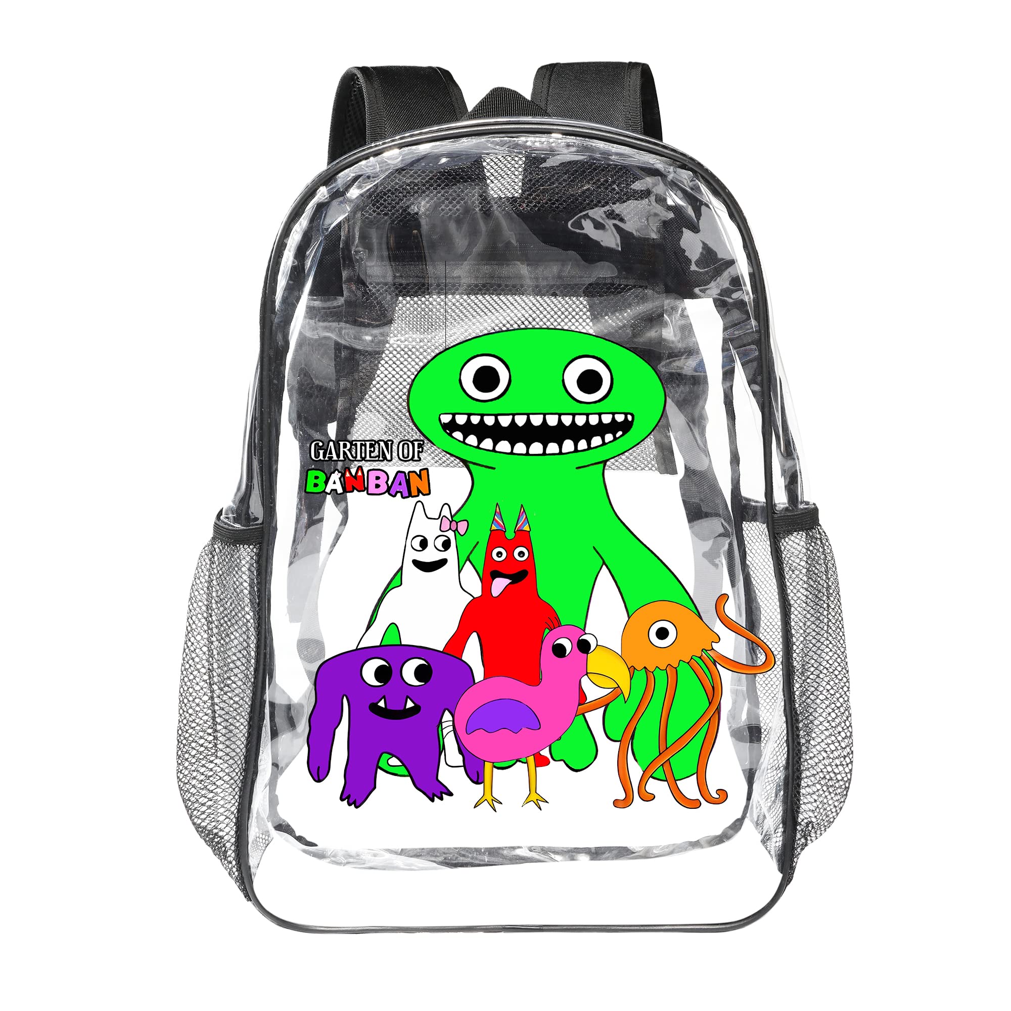 Garten of Banban Clear Backpack,Heavy Duty Transparent Backpack, Garten of Ban Ban School Bag, Back to School Backpack for Sports, Work, Stadiums Style-1