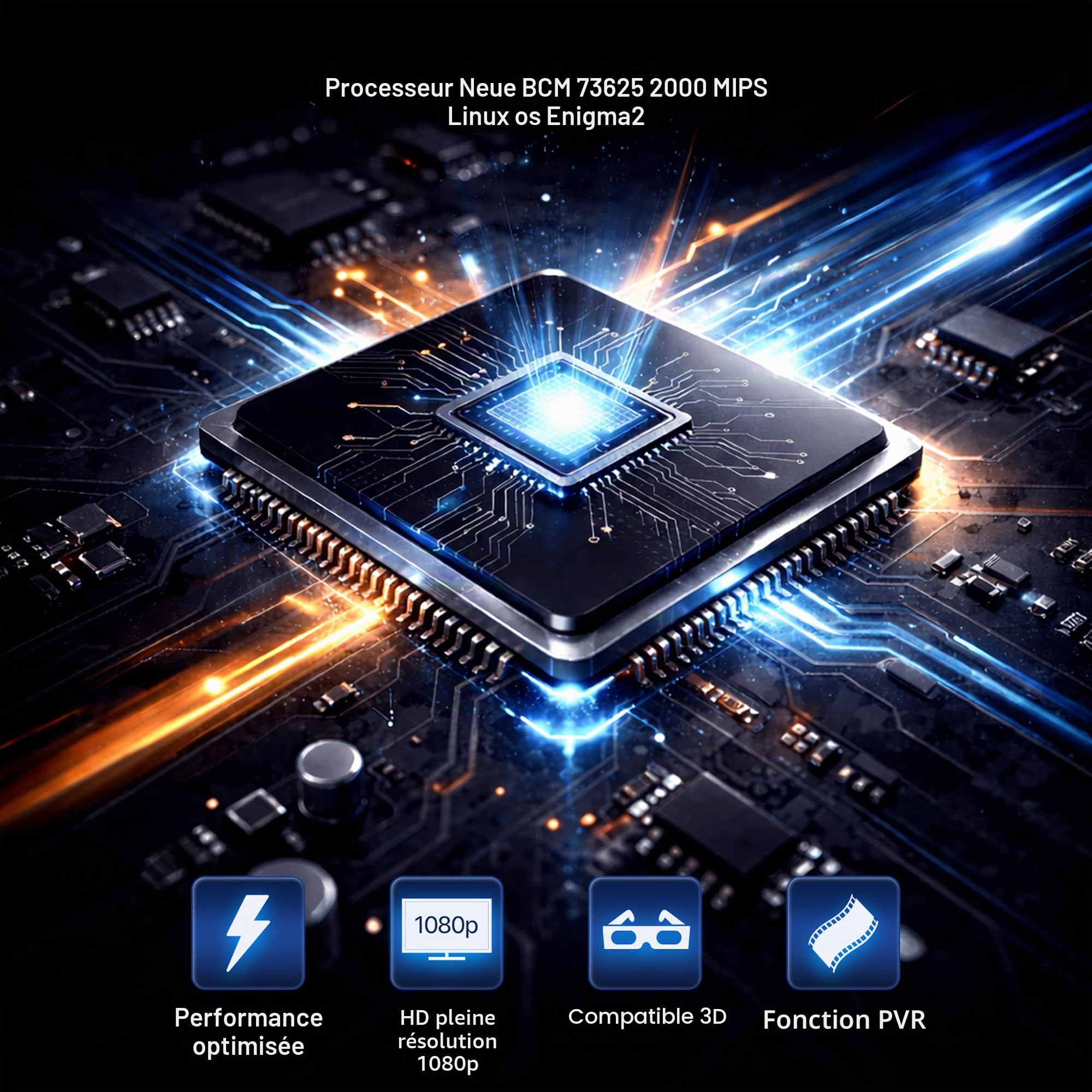 Dreambox Récepteur satellite DM520HD, Noir