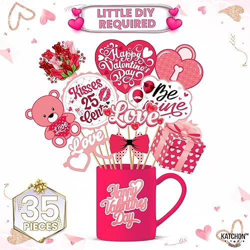 Miniatura 5 de KatchOn, Cartel de amor para el día de San Valentín, extragrande, 84 x 60 pulgadas, accesorios de fotos de San Valentín rosados, enormes, paquete de