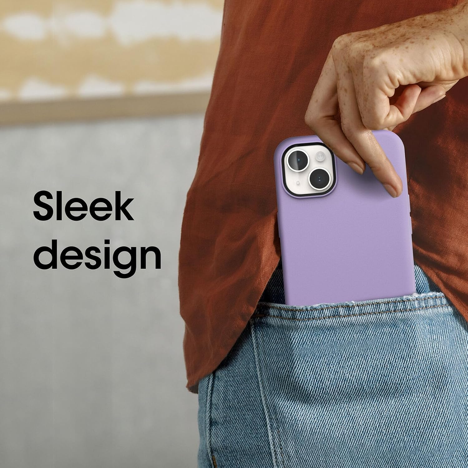 OtterBox iPhone 15 Plus and iPhone 14 Plus Symmetry Series Case - You Lilac IT (Purple), Snaps to MagSafe, Ultra-Sleek, Raised Edges Protect Camera & Screen