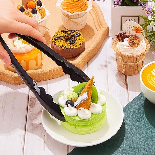 Miniatura 5 de Tessco 150 pinzas de plástico para servir a granel, pinzas de plástico de 9 pulgadas, pinzas desechables para utensilios de servir, pinzas de