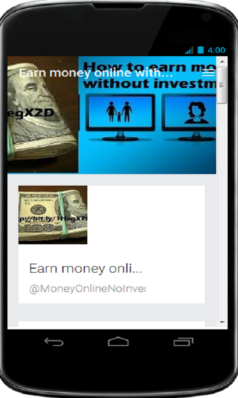 Person using a smartphone to make money online without investment through apps