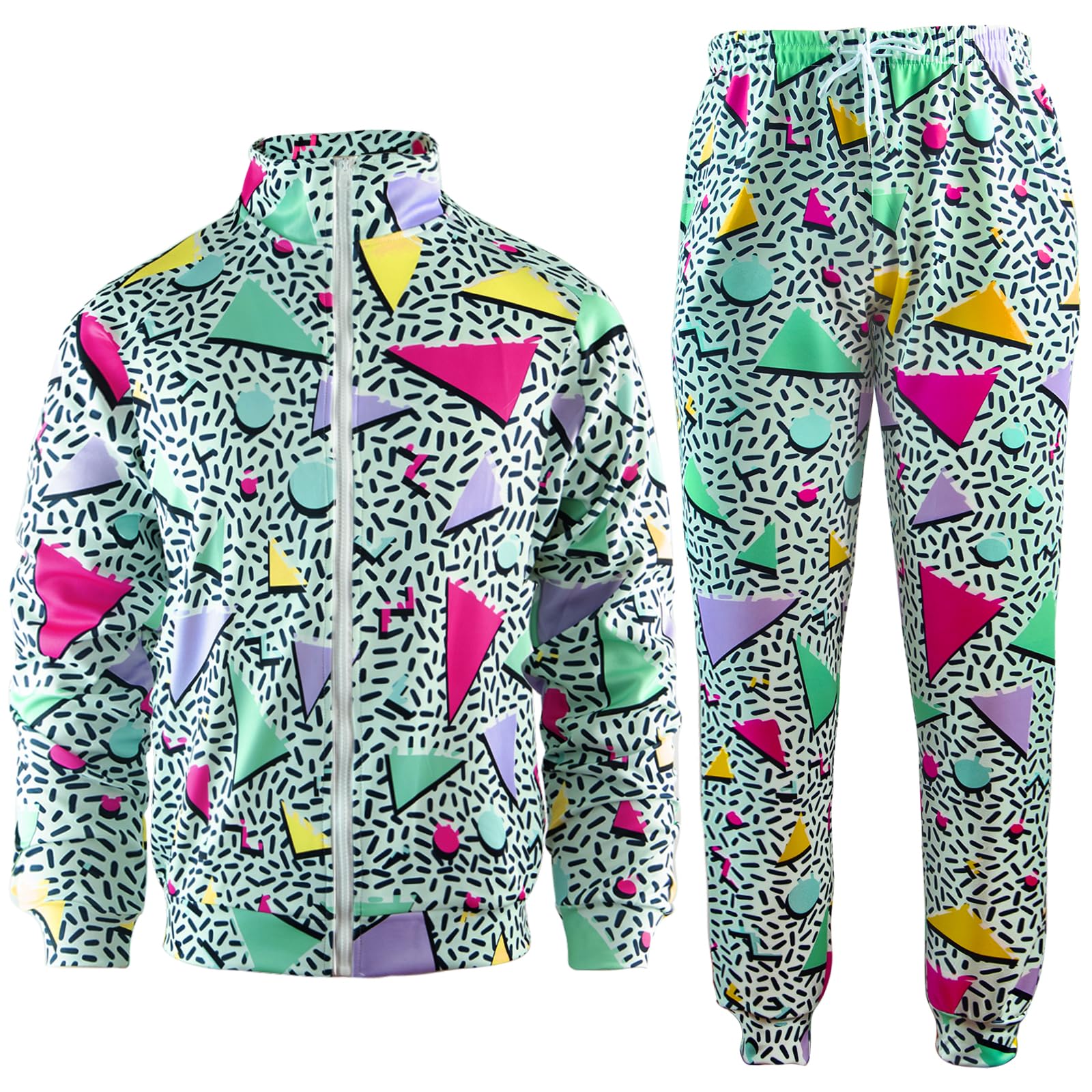 Arssm Retro 80s 90s Outfit Sets for Men