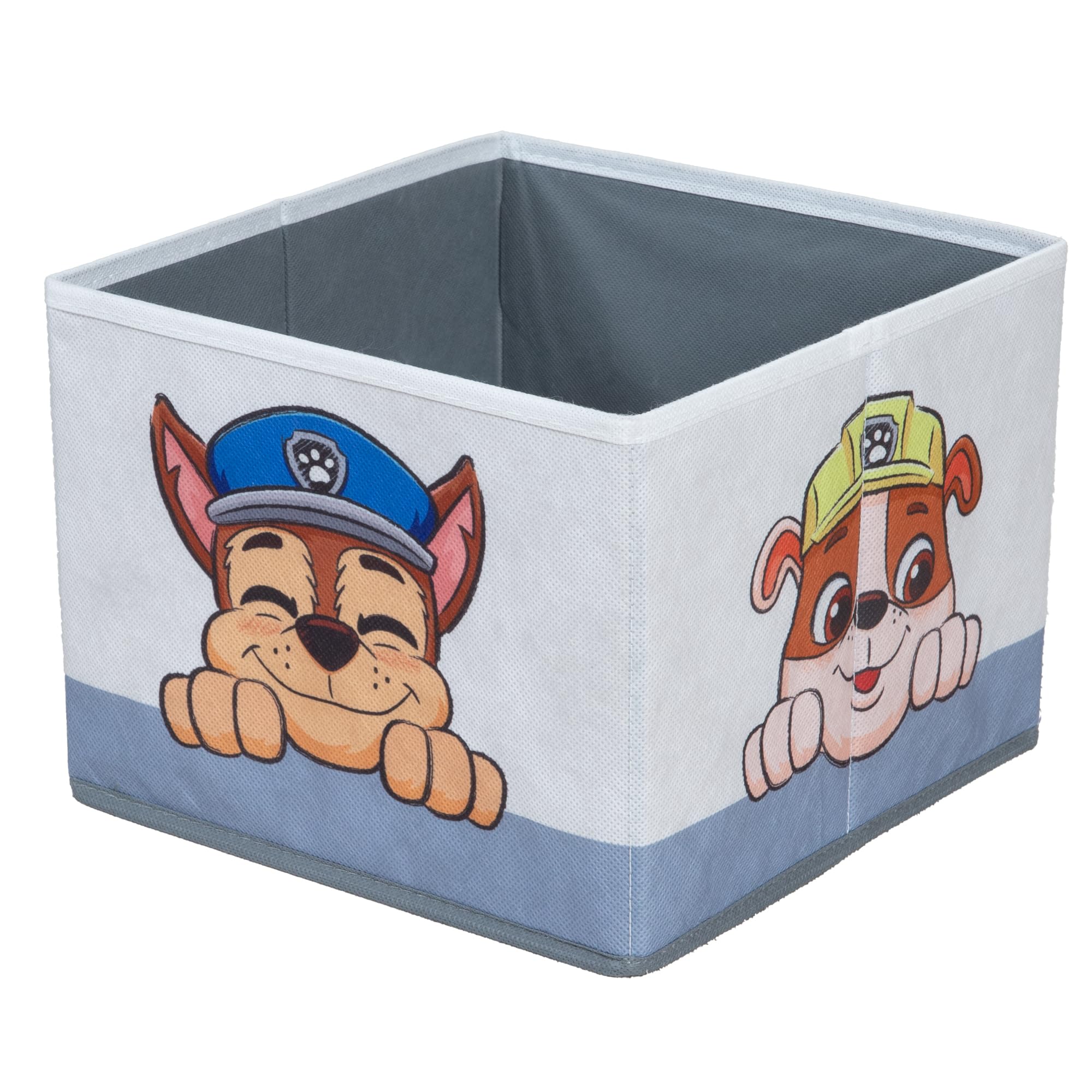 Paw Patrol Klappbare Sitzbank mit 2 Aufbewahrungsboxen, umbaubar zum Kindertisch, Holz grau/blau ab 18 Monaten